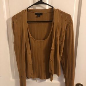 JCrew Supersculpt set: cardigan S and tank XS EUC